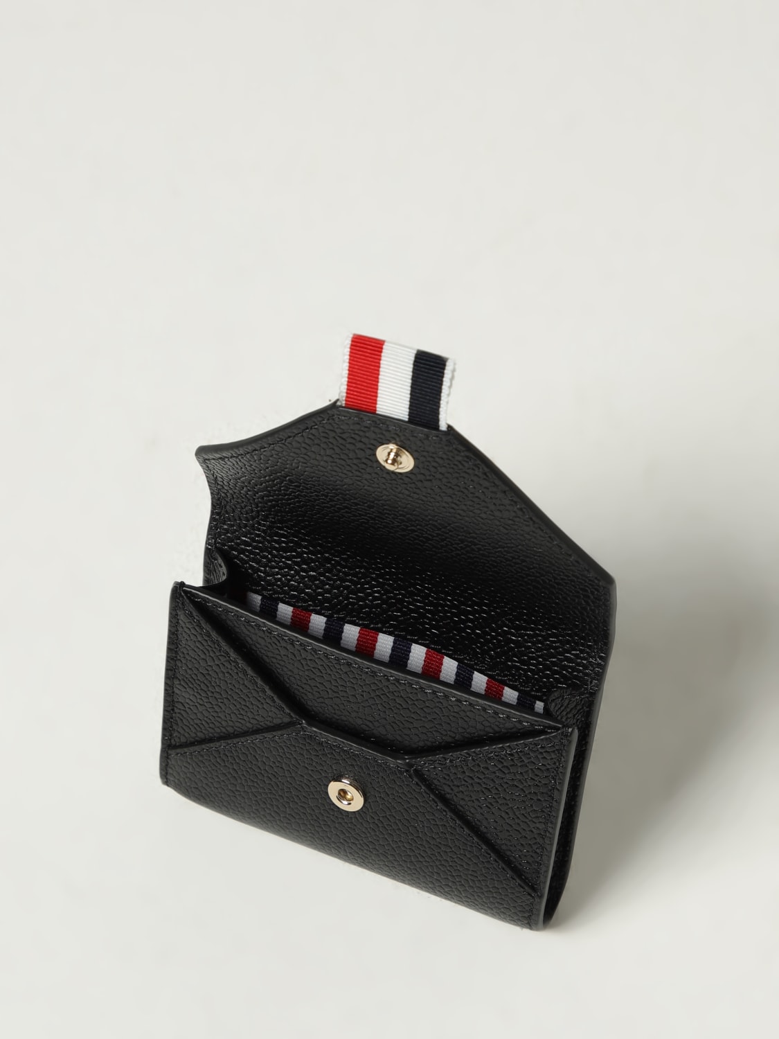 THOM BROWNE PORTAFOGLIO: Portamonete Thom Browne in pelle a grana , Nero - Img 3