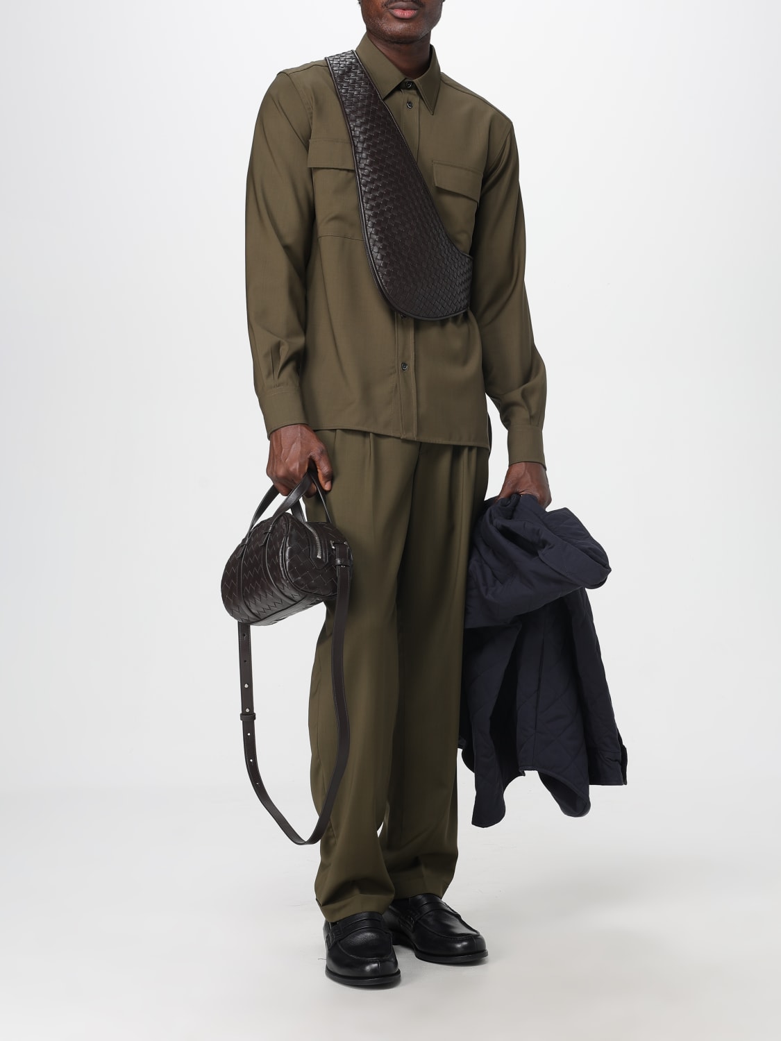 BOTTEGA VENETA SHOULDER BAG: Bags men Bottega Veneta, Brown - Img 2