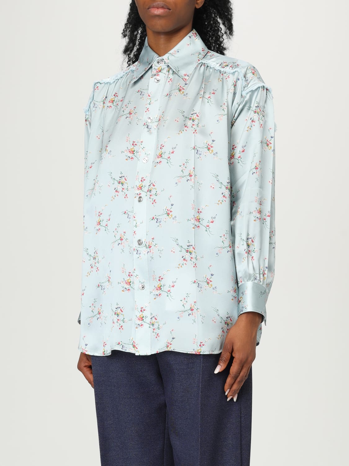 BOTTEGA VENETA HEMDBLUSE: Hemdbluse damen Bottega Veneta, Blau - Img 4