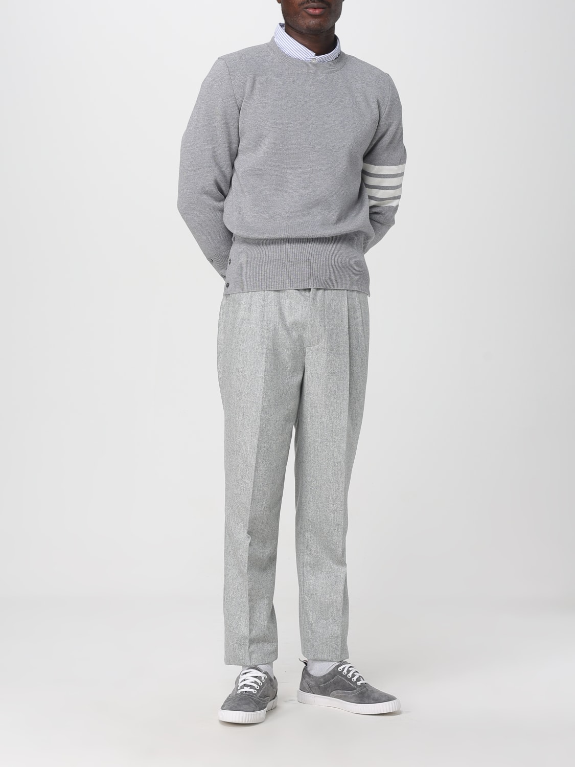 THOM BROWNE PULLOVER: Pullover herren Thom Browne, Grau - Img 2