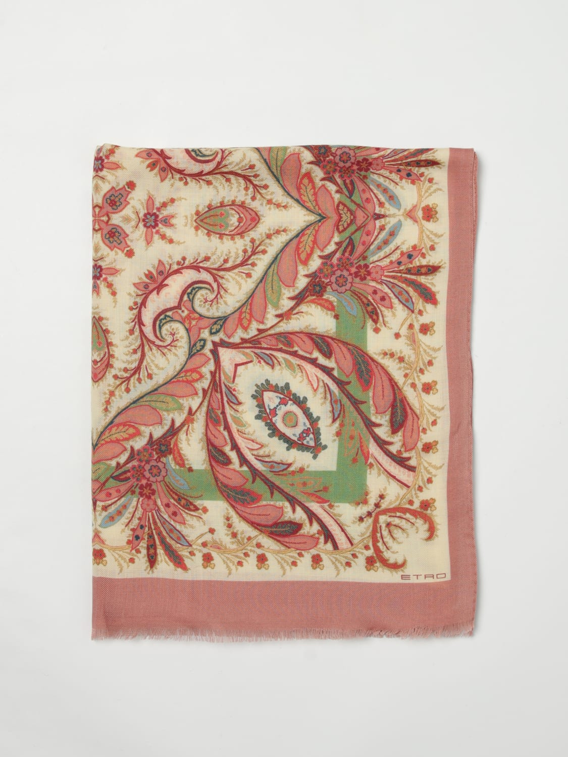 ETRO SCIARPA: Sciarpa Etro in lana stampa paisley , Rosso - Img 1