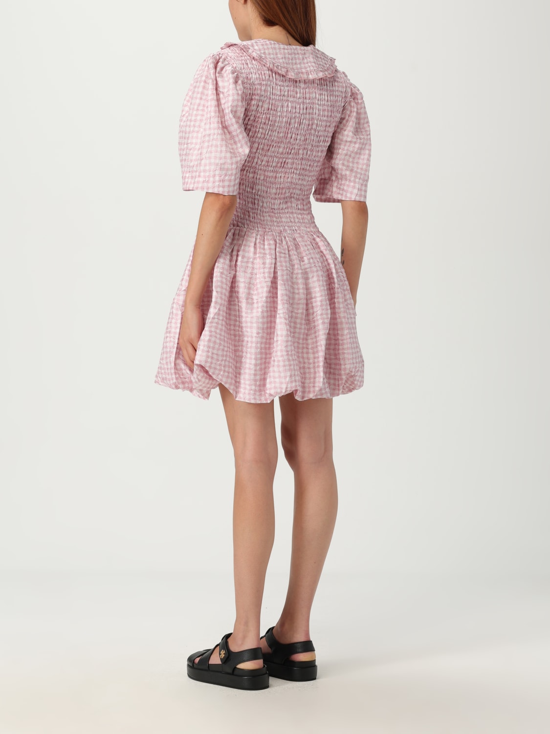 GANNI DRESS: Dress woman Ganni, Pink - Img 2