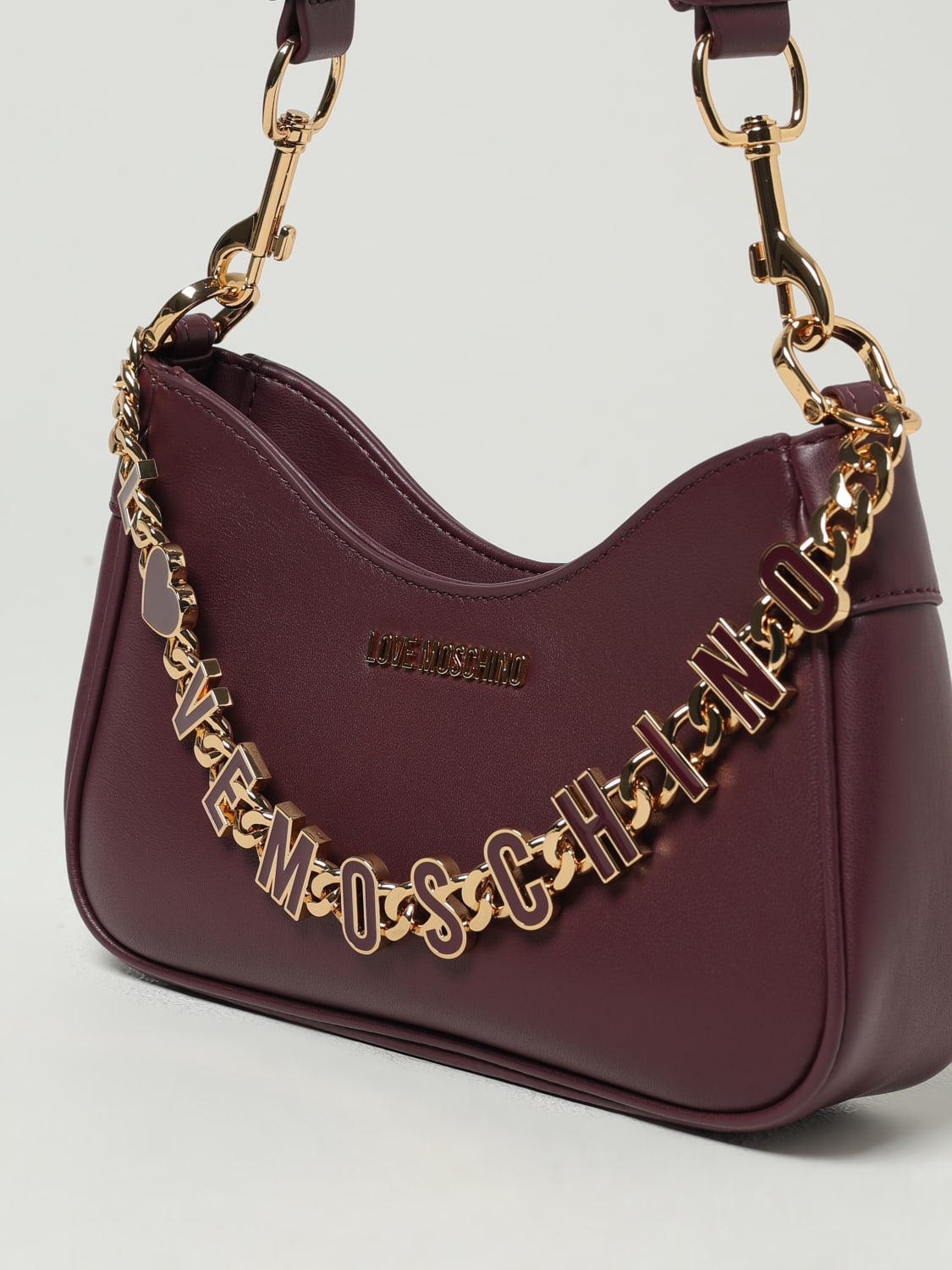 LOVE MOSCHINO SHOULDER BAG: Handbag woman Love Moschino, Wine - Img 3