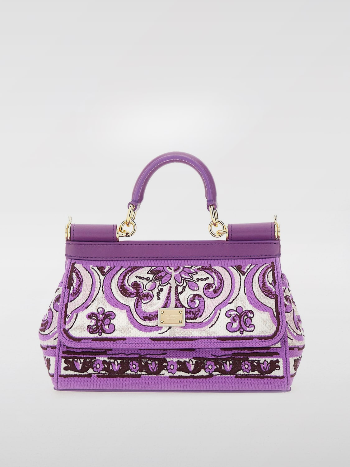 DOLCE & GABBANA HANDTASCHE: Schultertasche damen Dolce & Gabbana, Violett - Img 1
