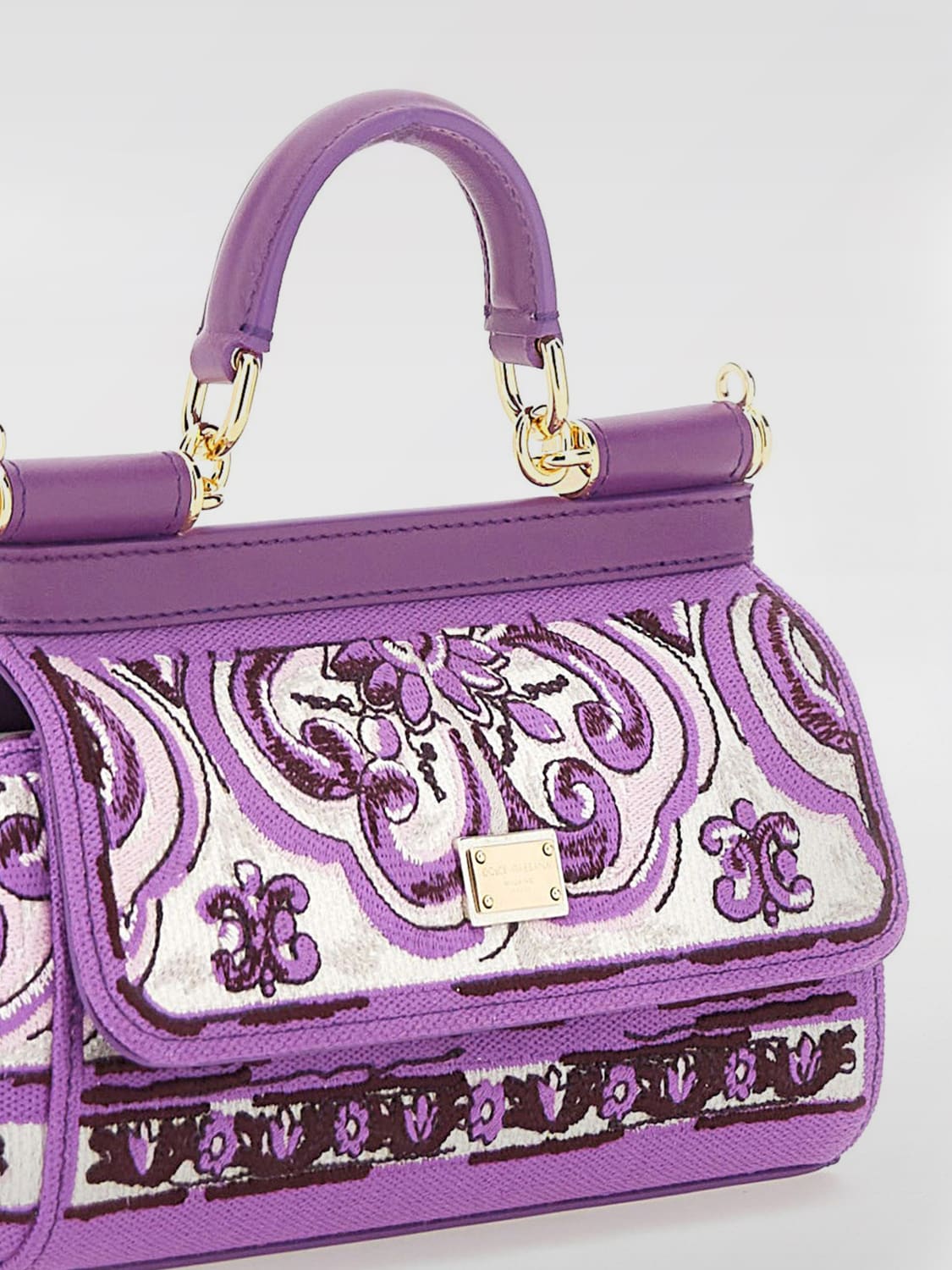 DOLCE & GABBANA HANDTASCHE: Schultertasche damen Dolce & Gabbana, Violett - Img 4