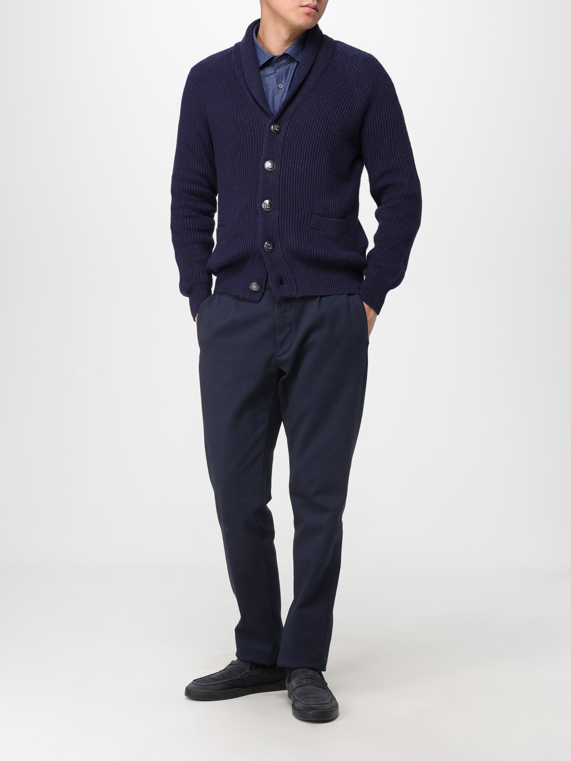 BRUNELLO CUCINELLI PULLOVER: Pullover herren Brunello Cucinelli, Blau - Img 2