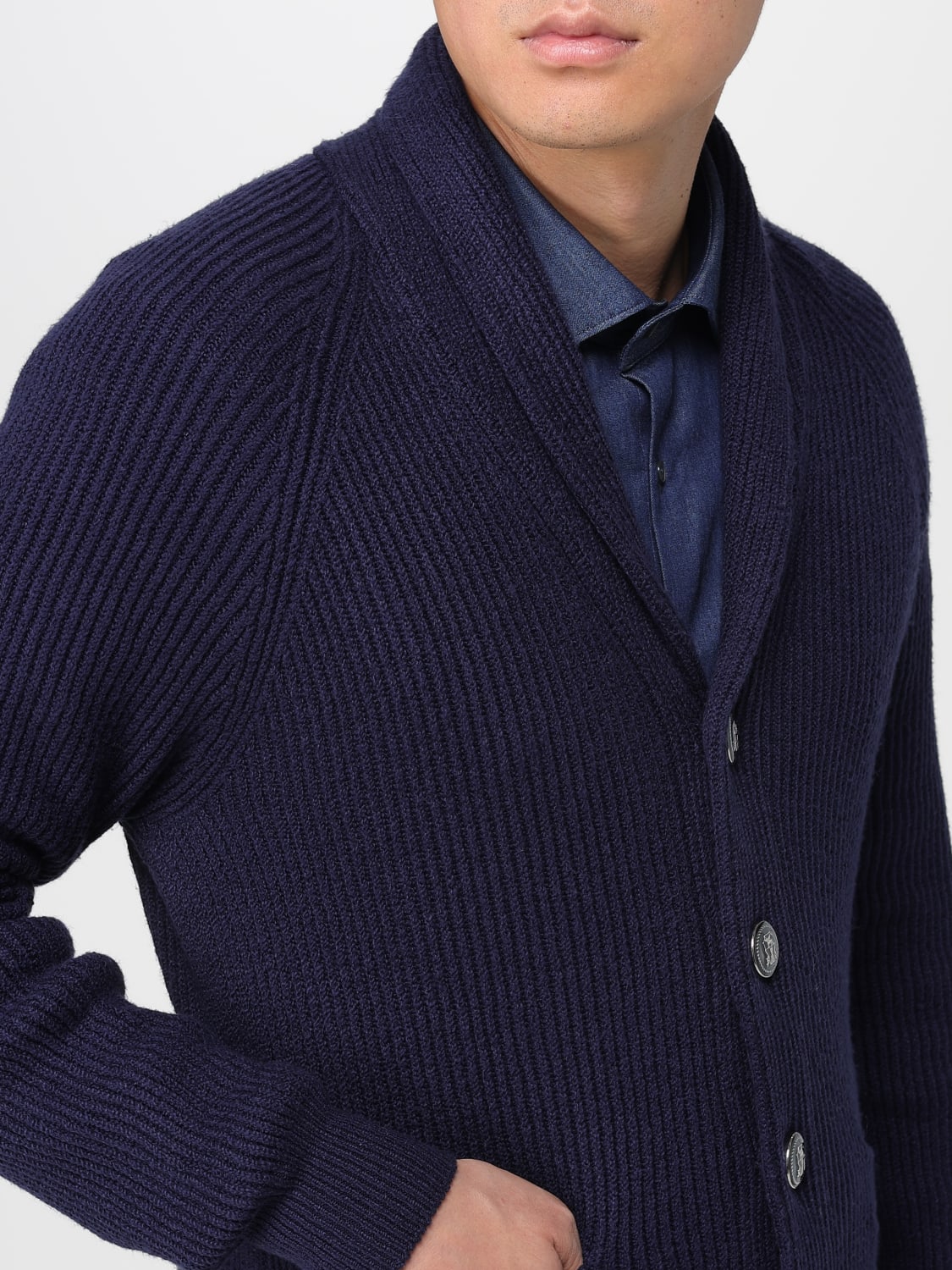 BRUNELLO CUCINELLI PULLOVER: Pullover herren Brunello Cucinelli, Blau - Img 5