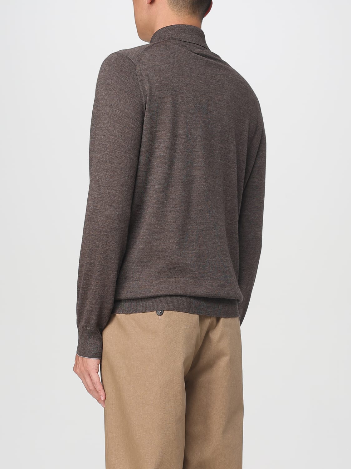 BRUNELLO CUCINELLI PULL: Pull homme Brunello Cucinelli, Brun - Img 2