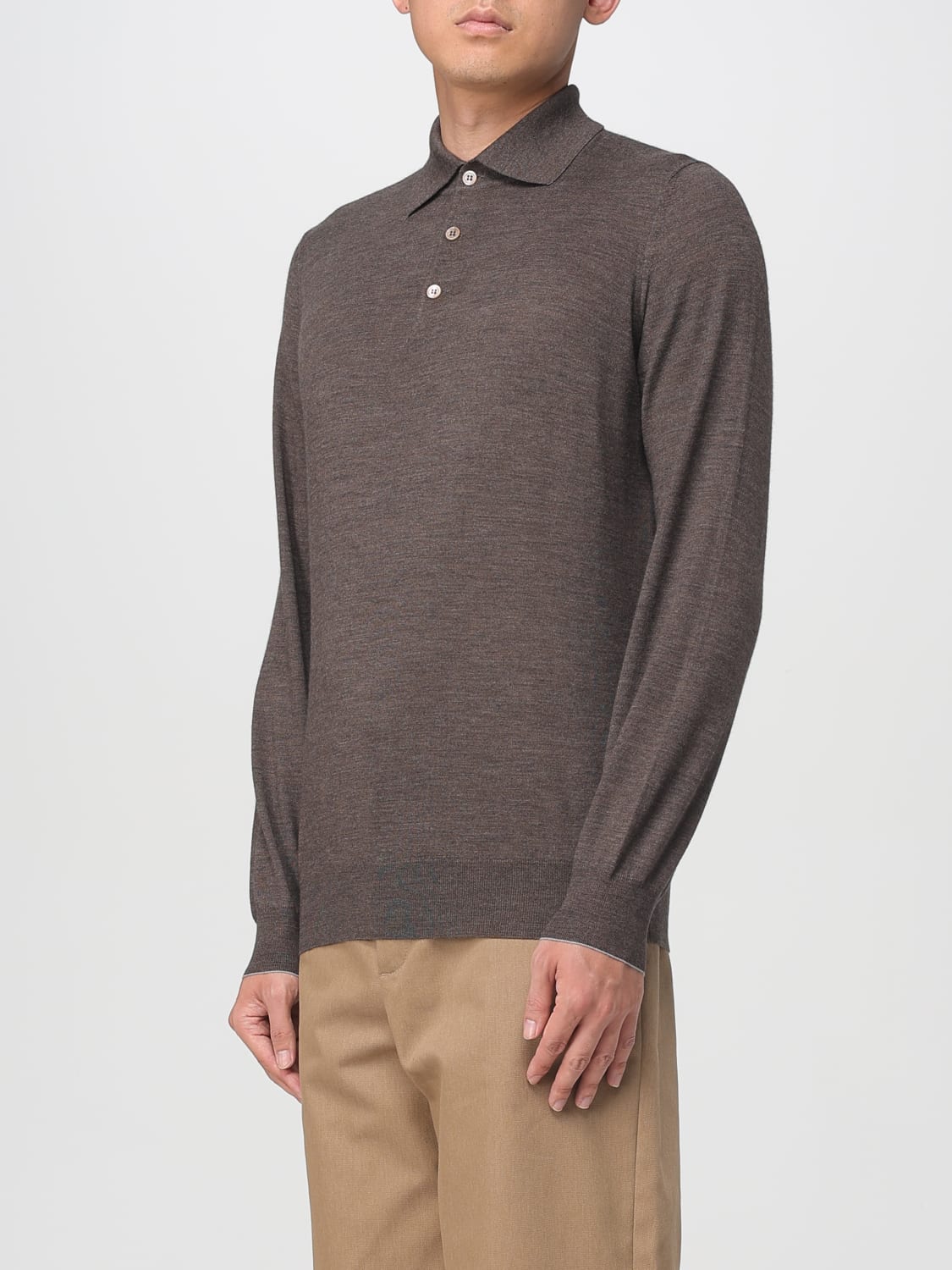 BRUNELLO CUCINELLI PULL: Pull homme Brunello Cucinelli, Brun - Img 3