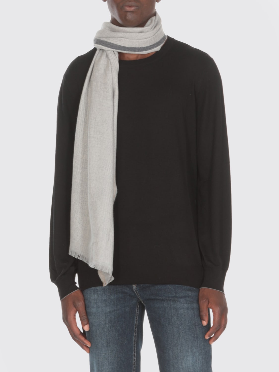 BRUNELLO CUCINELLI SCARF: Scarf men Brunello Cucinelli, Grey - Img 2