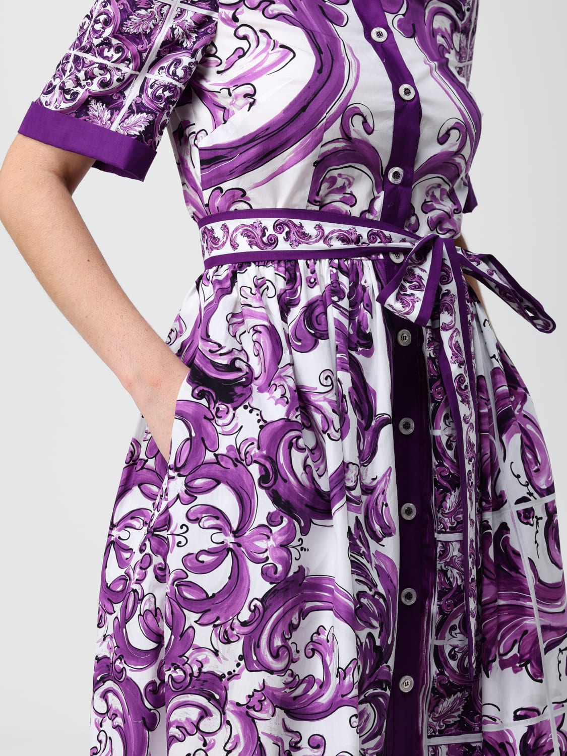 DOLCE & GABBANA ROBE: Robes femme Dolce & Gabbana, Violet - Img 4