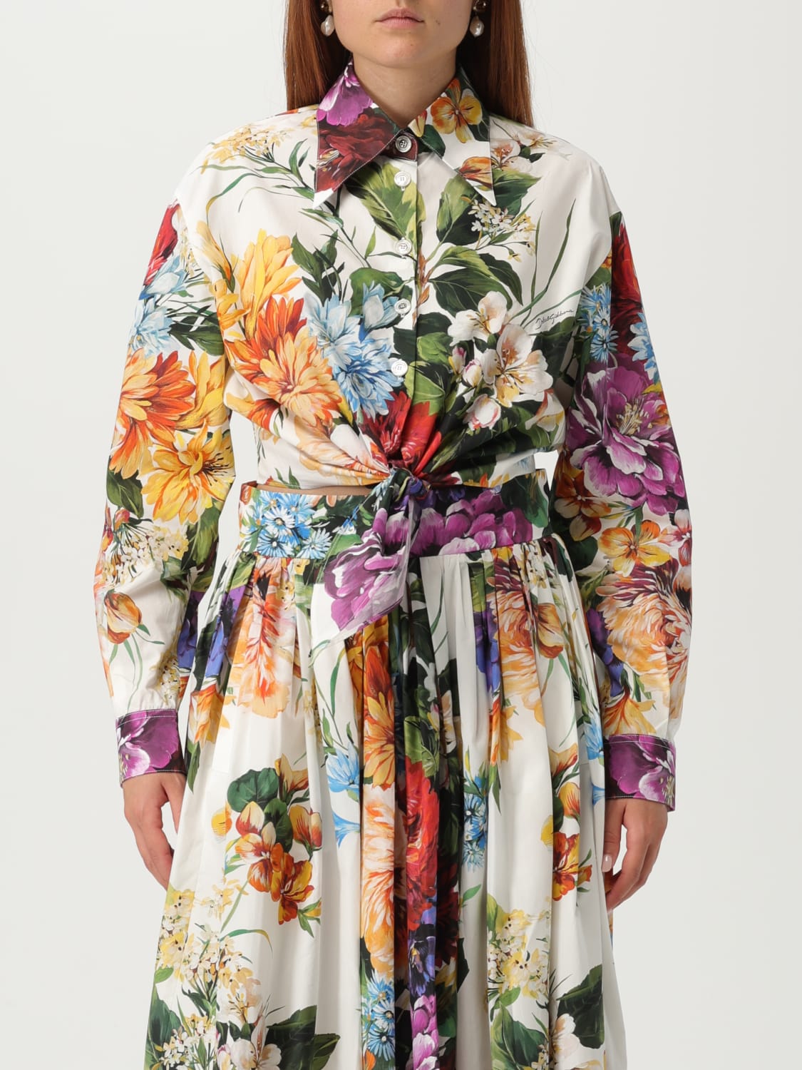 DOLCE & GABBANA CHEMISE: Top femme Dolce & Gabbana, Multicolore - Img 1