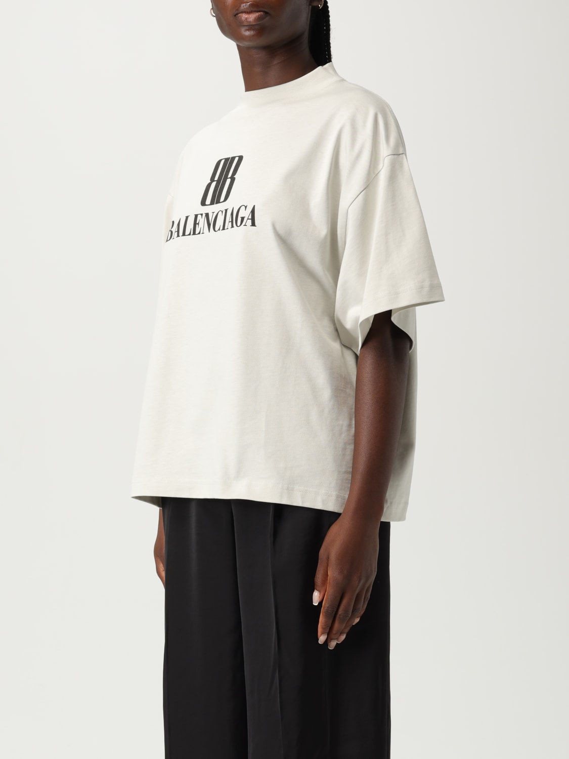 BALENCIAGA CAMISETA: Camiseta mujer Balenciaga, Blanco - Img 4
