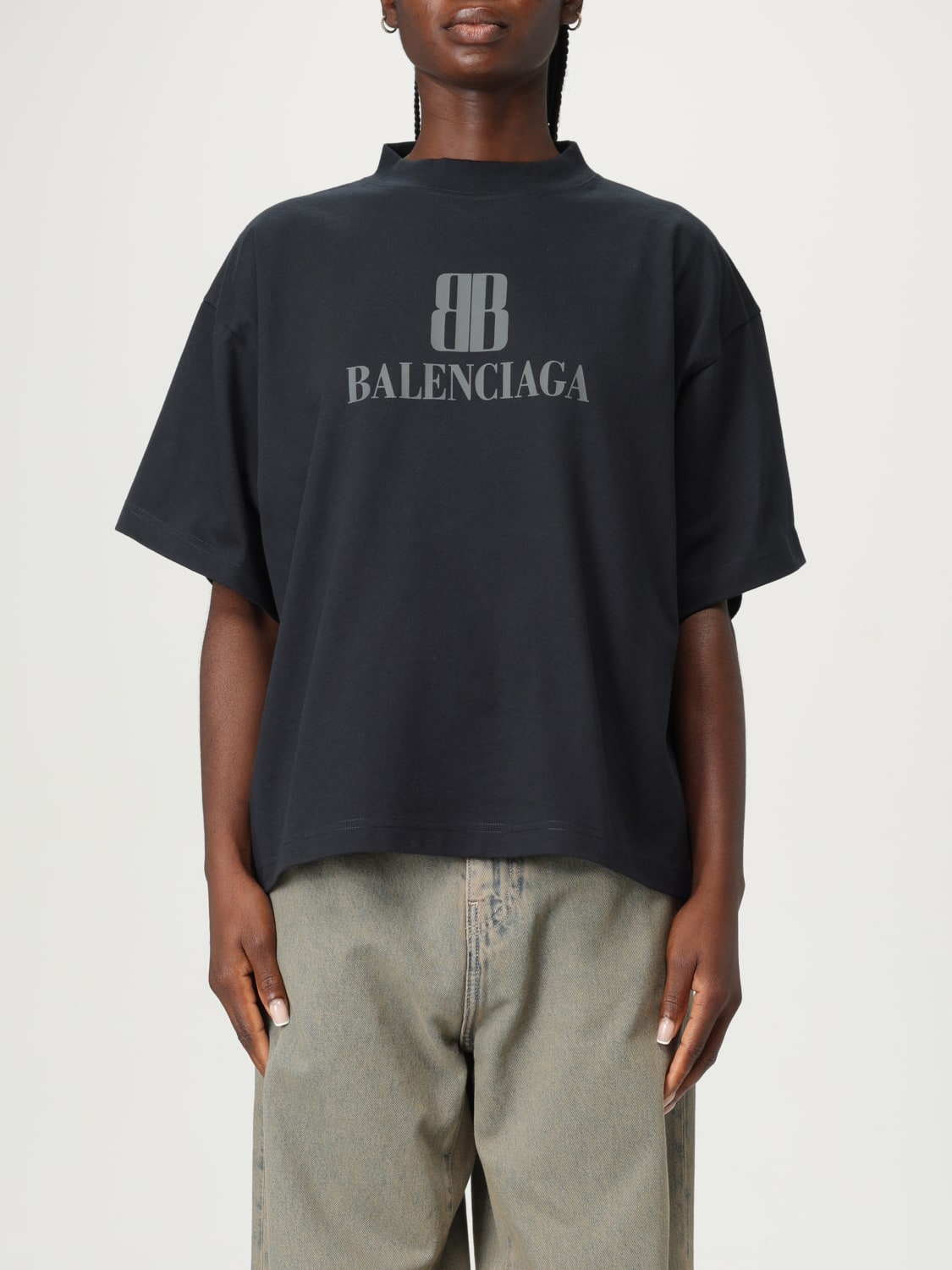 BALENCIAGA T-SHIRT: T-shirt woman Balenciaga, Black - Img 1