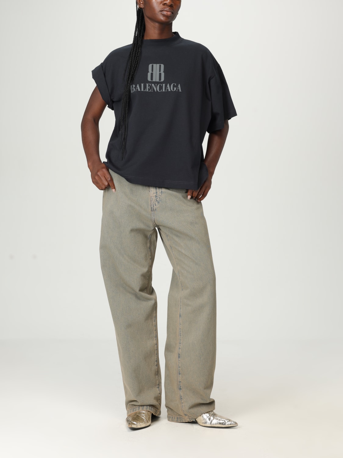BALENCIAGA T-SHIRT: T-shirt woman Balenciaga, Black - Img 2