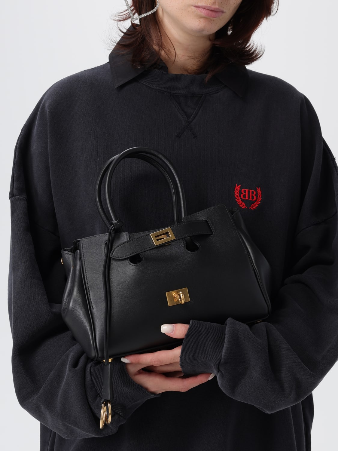 BALENCIAGA MINI BAG: Shoulder bag woman Balenciaga, Black - Img 2