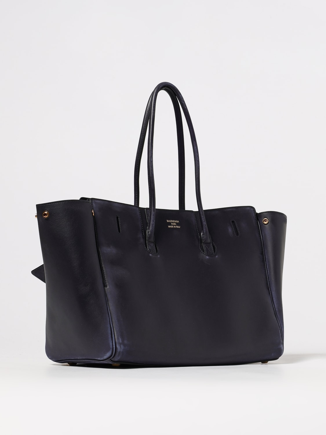 BALENCIAGA BORSA A SPALLA: Borsa Carry All Bel Air Medium Balenciaga in pelle , Marine - Img 3