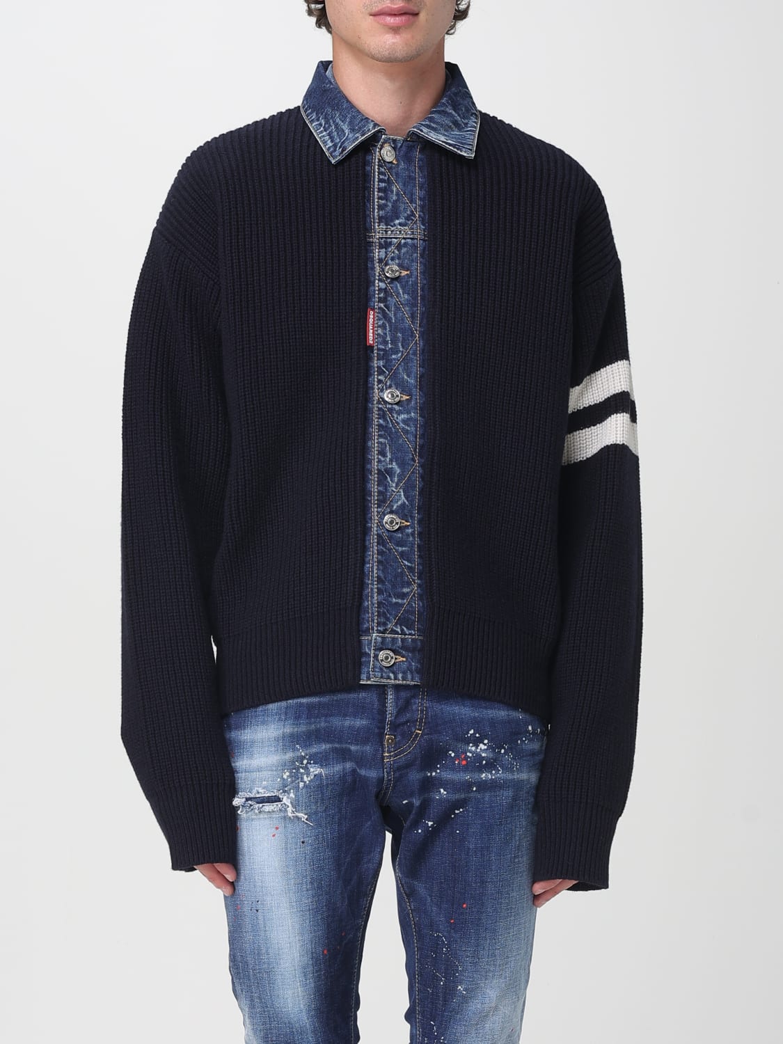 DSQUARED2 SWEATER: Cardigan men Dsquared2, Blue - Img 1