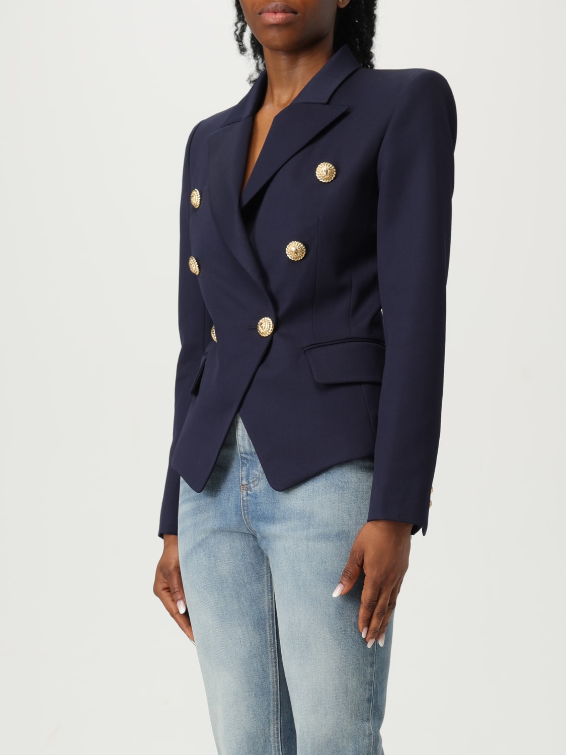 BALMAIN CHAQUETA: Chaqueta mujer Balmain, Marino - Img 4