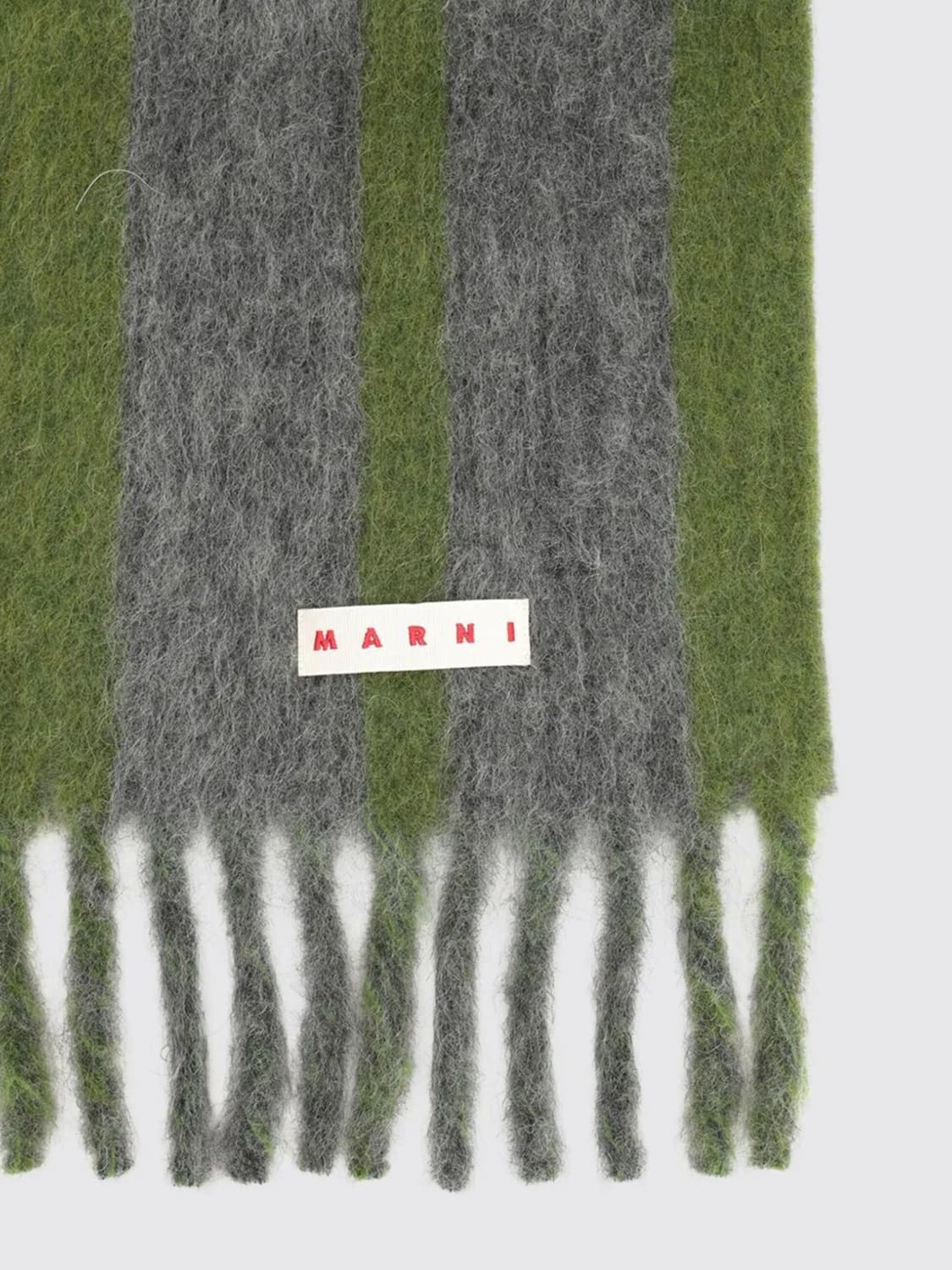 MARNI SCIARPA: Sciarpa Marni in misto lana a righe , Verde - Img 2