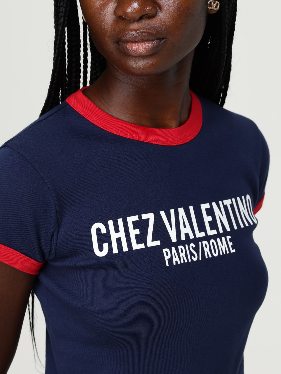 VALENTINO T-SHIRT: T-shirt woman Valentino, Indigo - Img 5