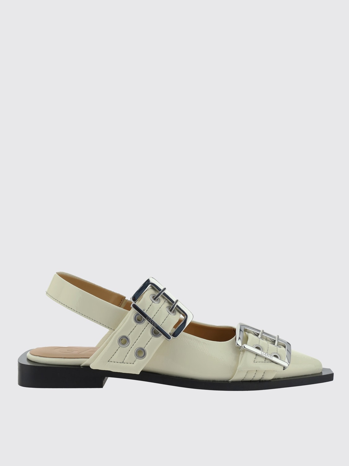 GANNI BALLET FLAT: Ballet flats woman Ganni, White - Img 1
