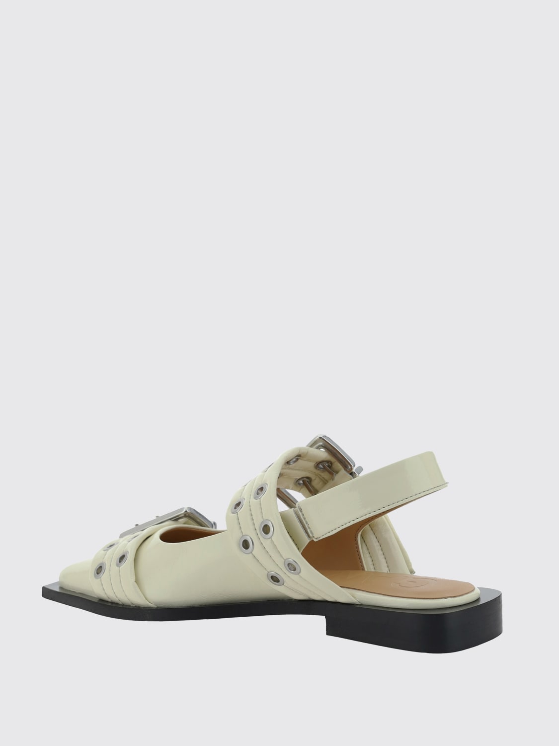 GANNI BALLET FLAT: Ballet flats woman Ganni, White - Img 3