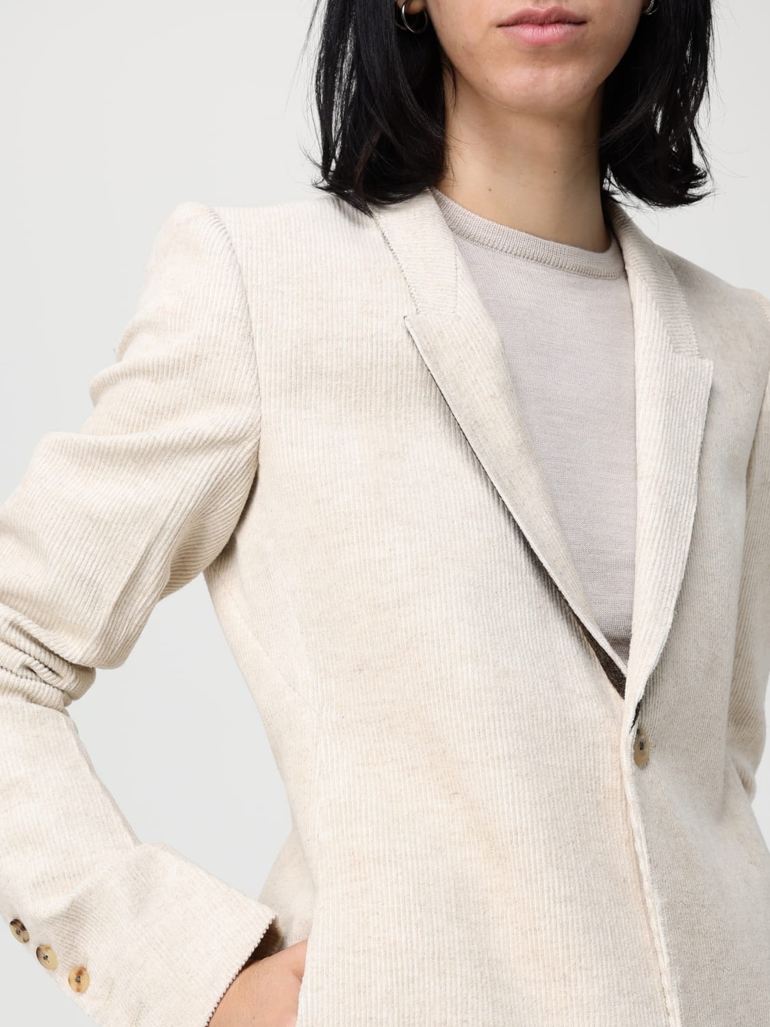 RICK OWENS VESTE: Veste femme Rick Owens, Naturel - Img 5