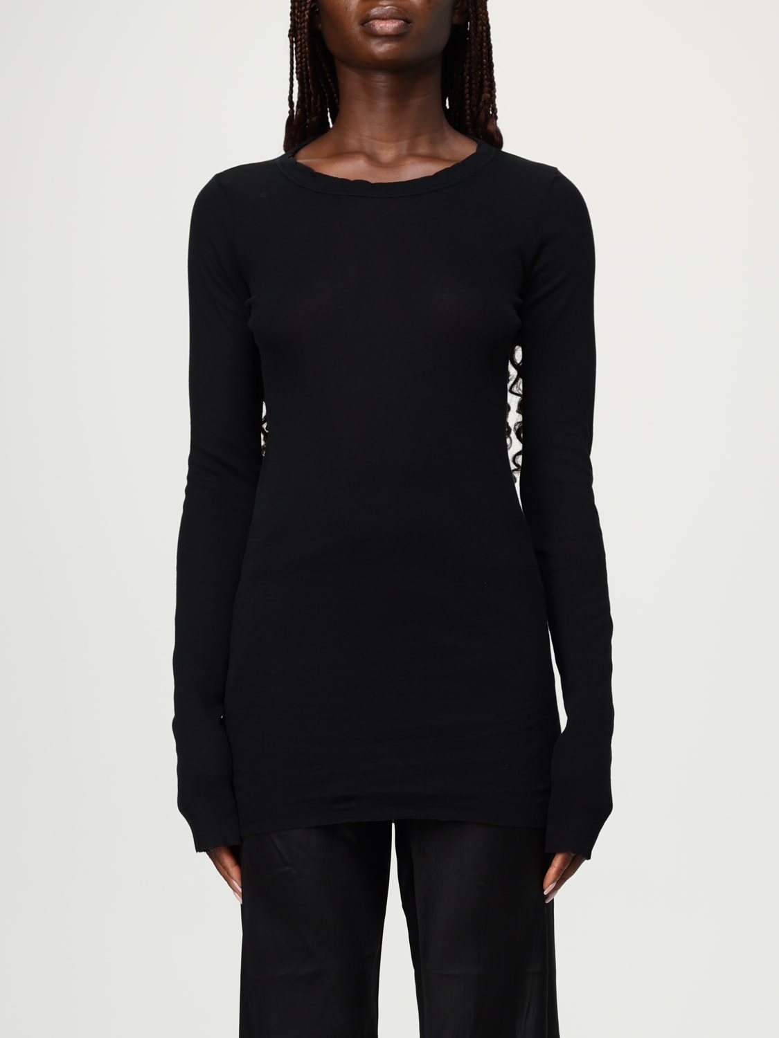RICK OWENS TOP: T-shirt woman Rick Owens, Black - Img 1