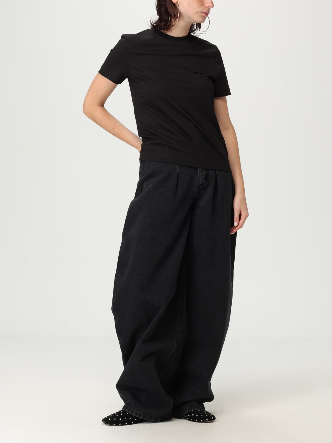 JACQUEMUS T-SHIRTS: T-shirt in cotone con logo Jacquemus, Nero - Img 2