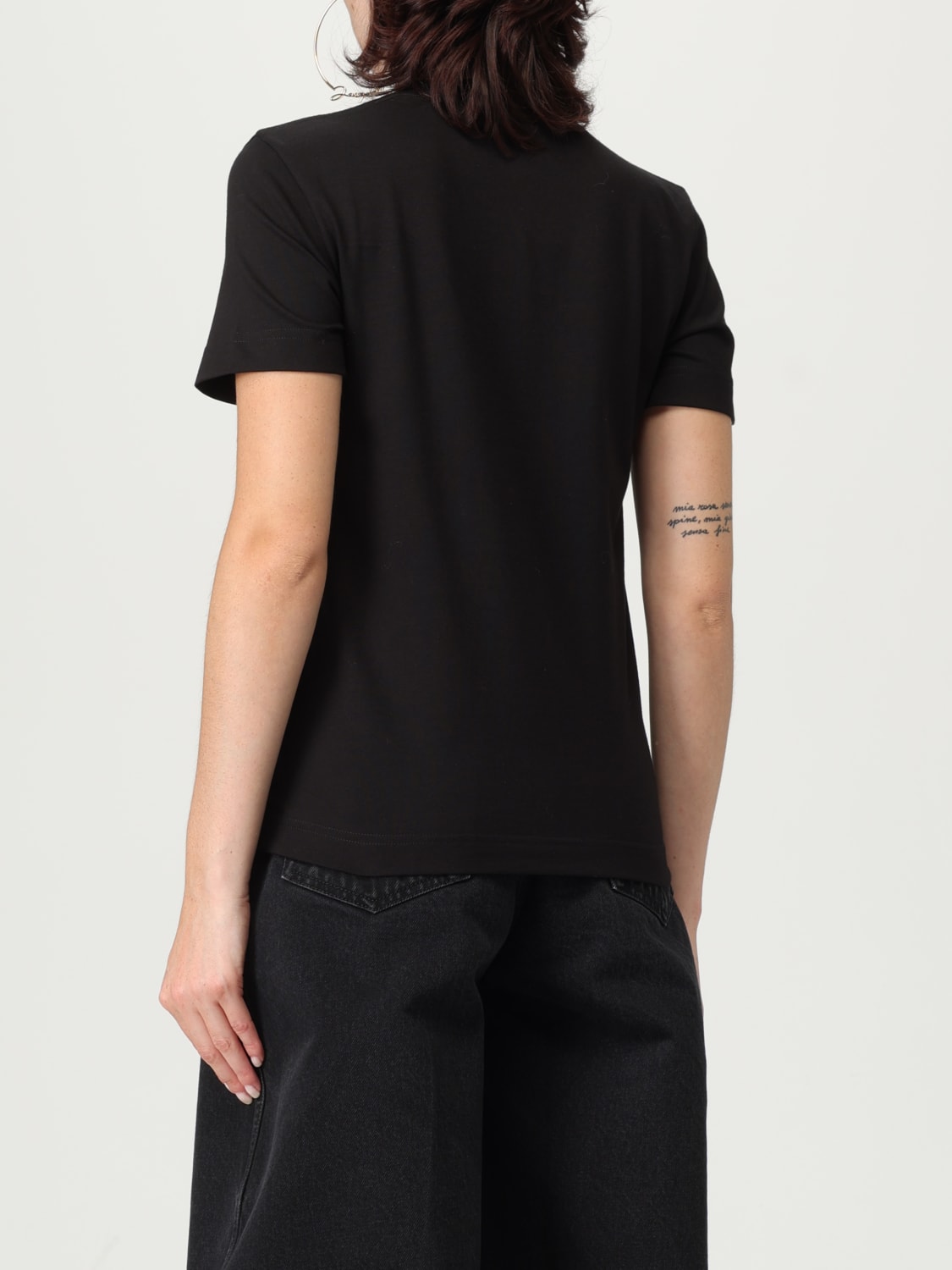 JACQUEMUS T-SHIRTS: T-shirt in cotone con logo Jacquemus, Nero - Img 3