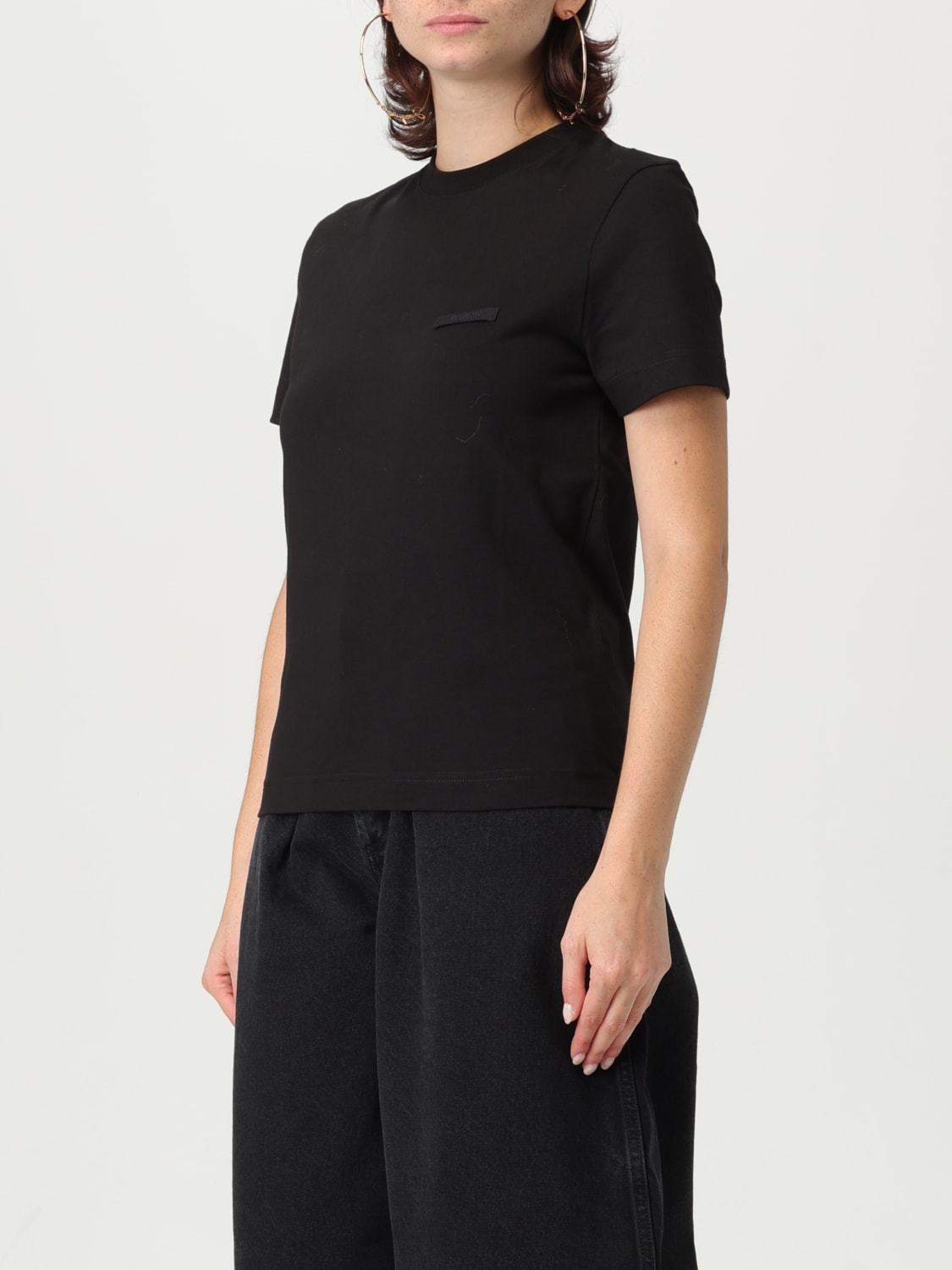 JACQUEMUS T-SHIRTS: T-shirt in cotone con logo Jacquemus, Nero - Img 4