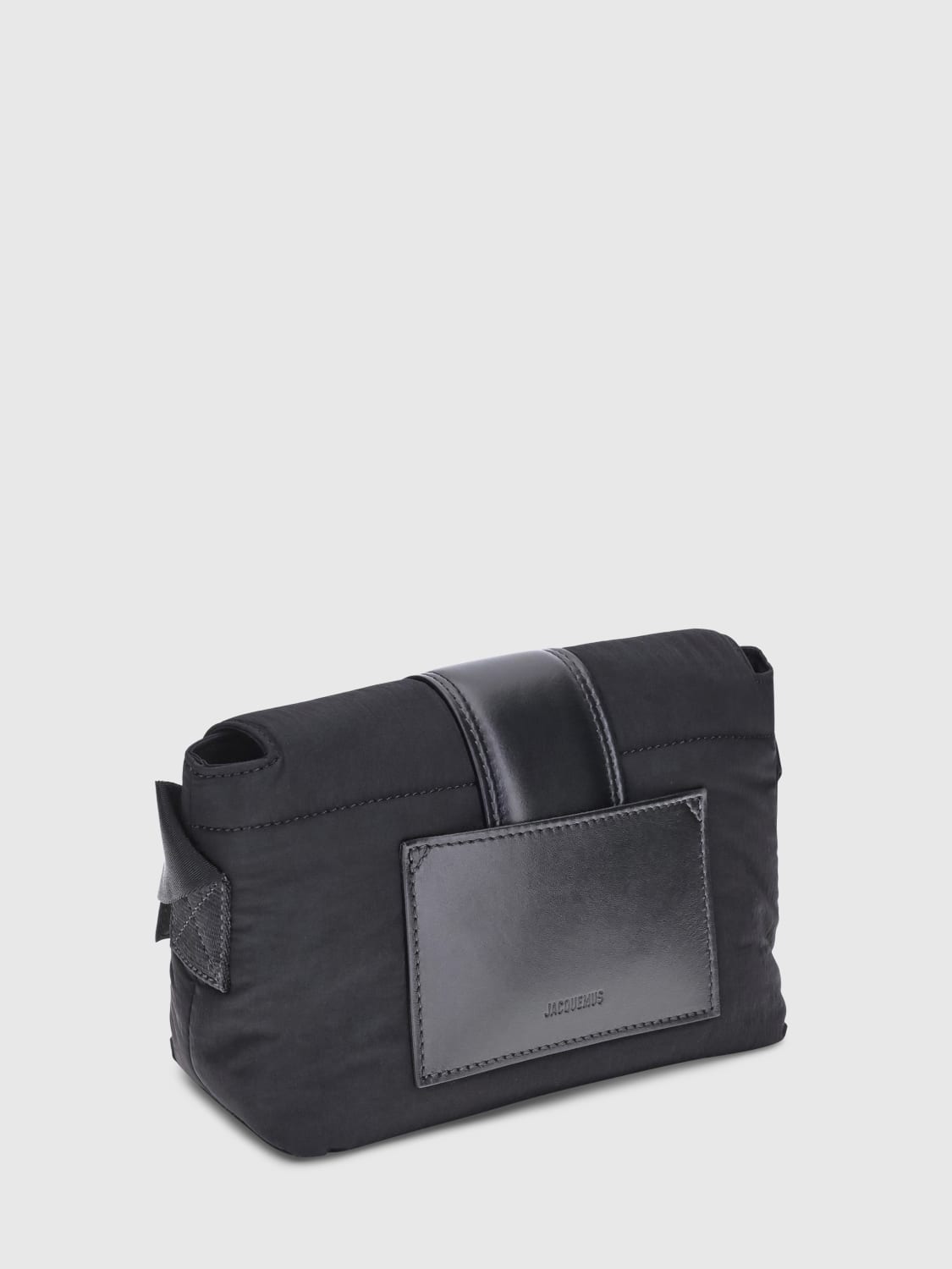 JACQUEMUS BORSA A TRACOLLA: Borsa Le Petit Messenger Bambino Jacquemus in nylon e pelle , Nero - Img 2