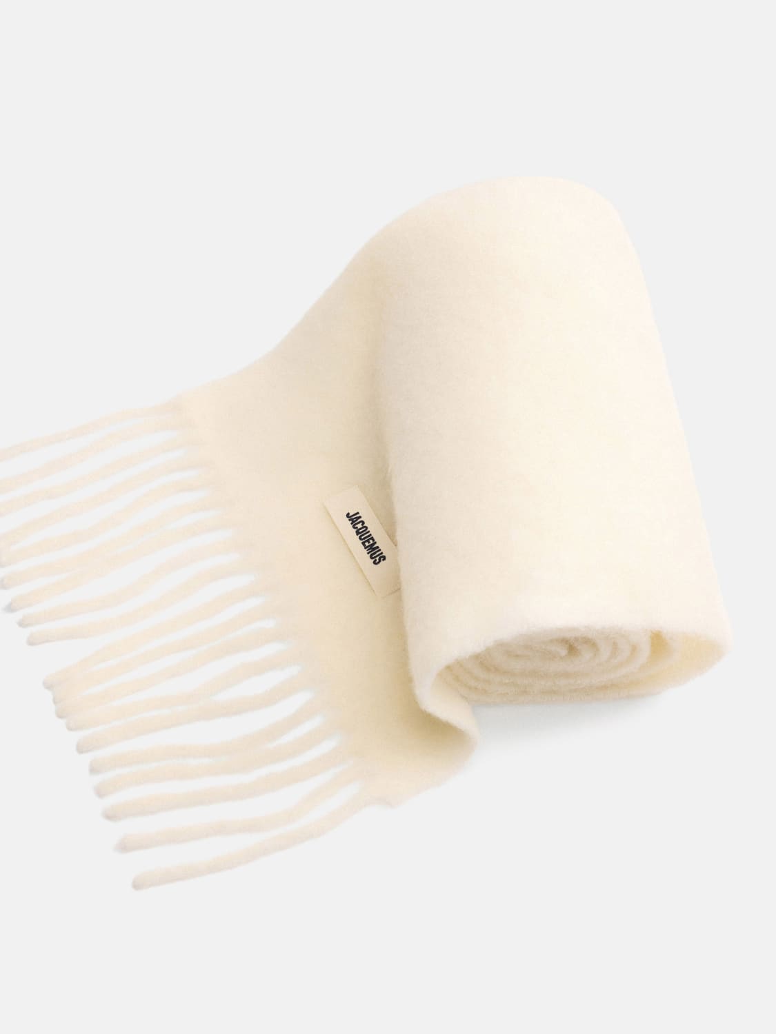 JACQUEMUS SCIARPA: Sciarpa Carro Jacquemus in lana , Bianco - Img 2