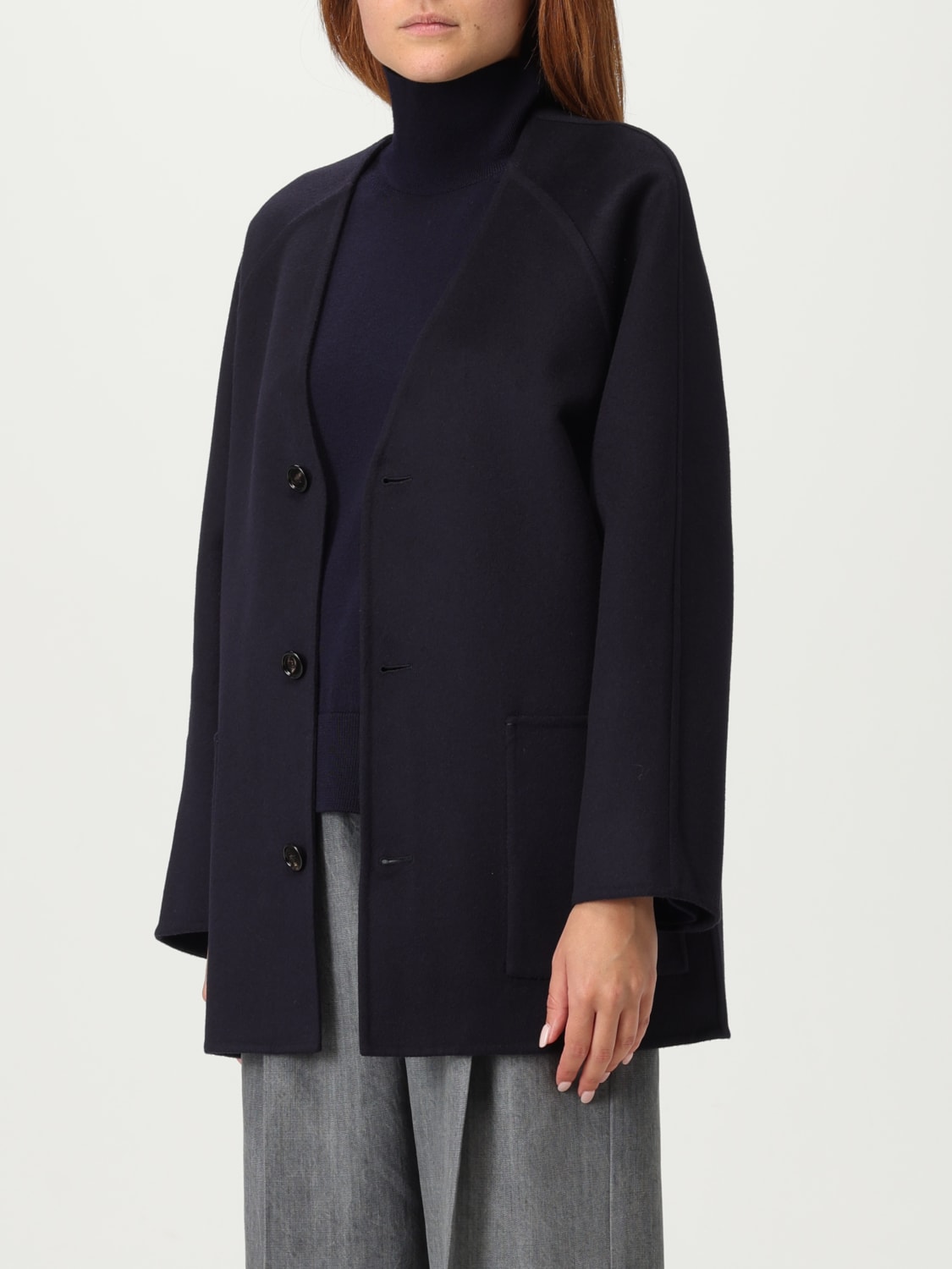 BOTTEGA VENETA MANTEAU: Manteau femme Bottega Veneta, Bleu - Img 4