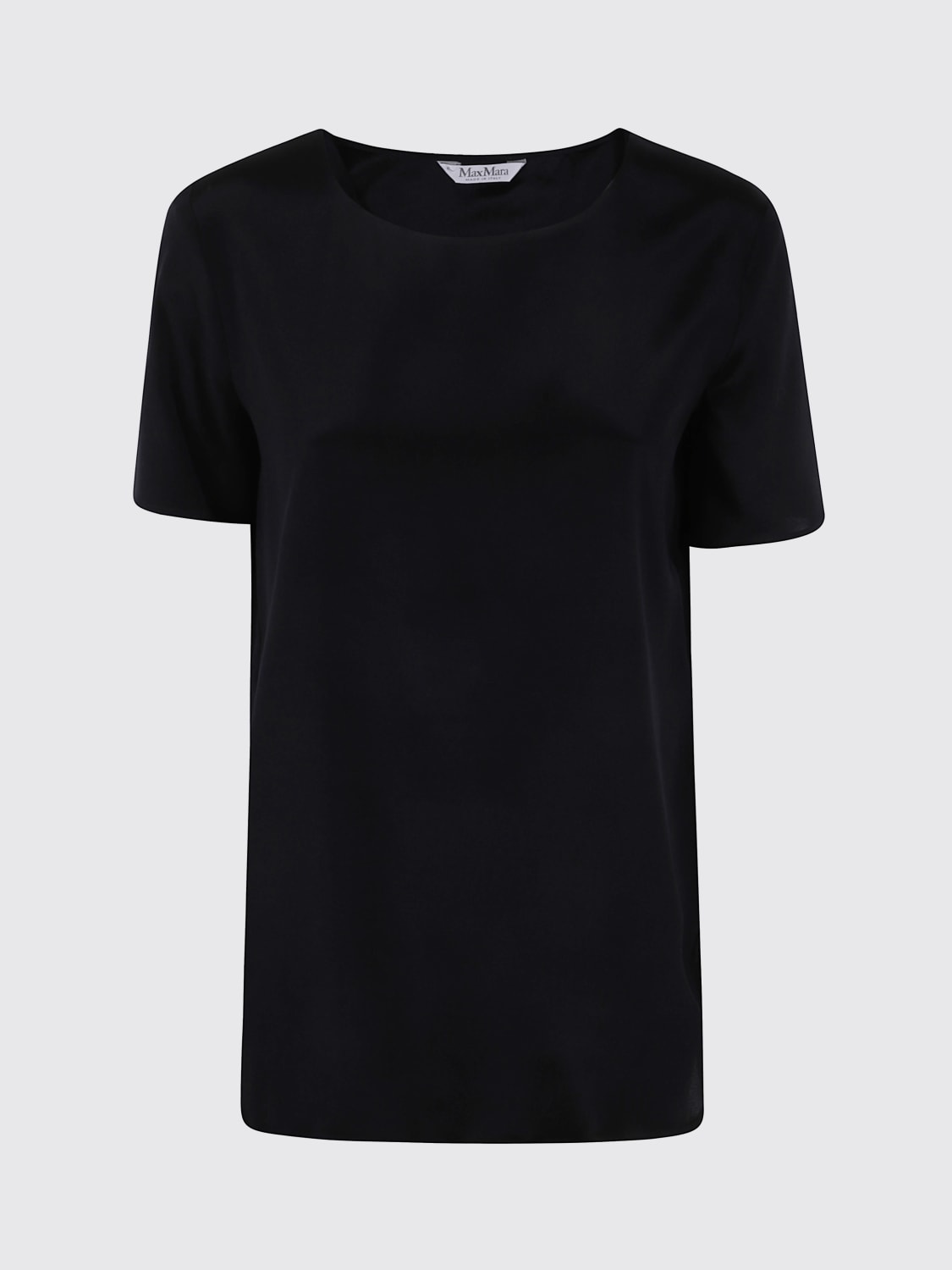MAX MARA T-SHIRTS: T-shirt in seta Max Mara, Nero - Img 1