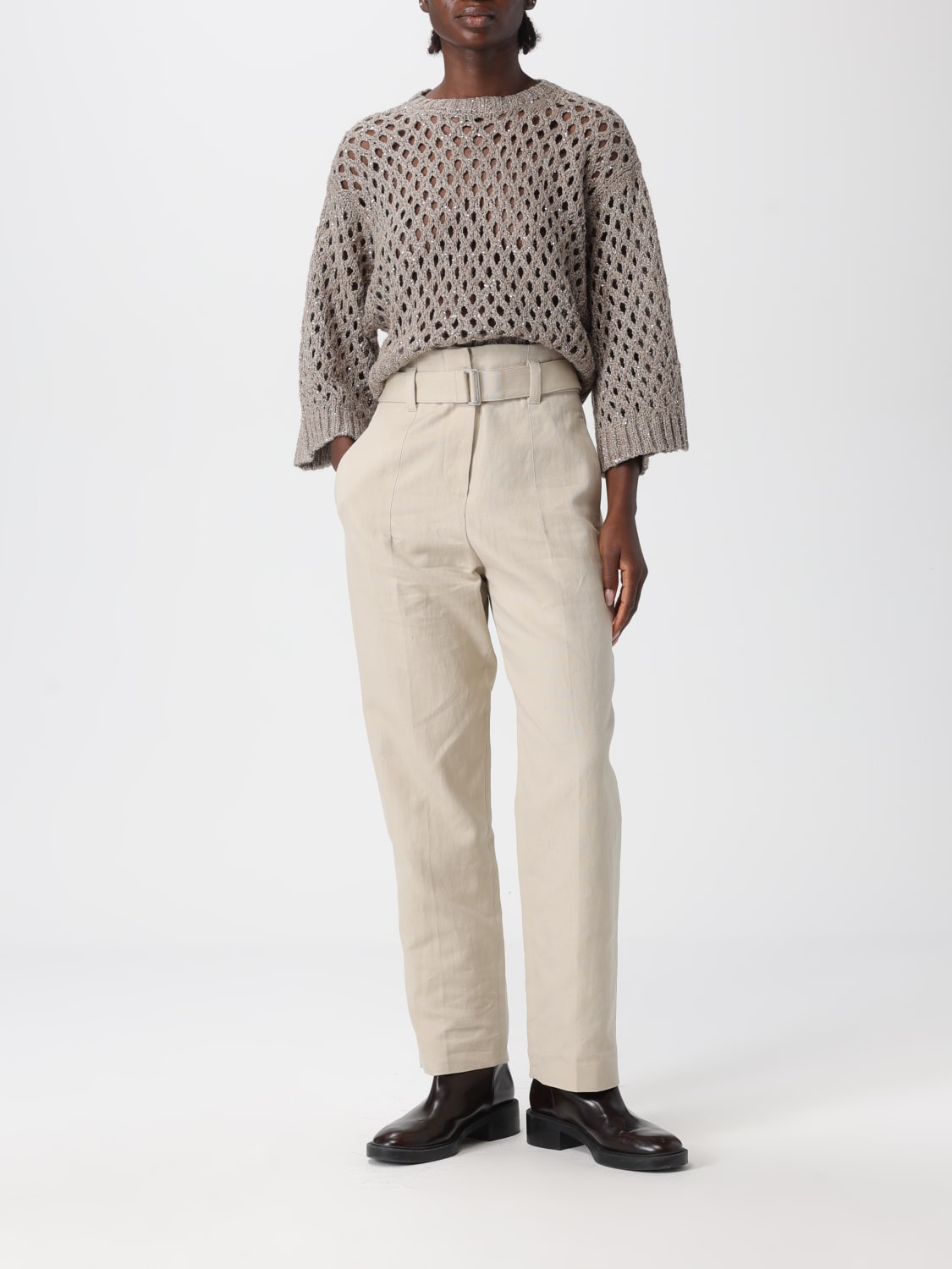 BRUNELLO CUCINELLI JERSEY: Cárdigan mujer Brunello Cucinelli, Gris - Img 2