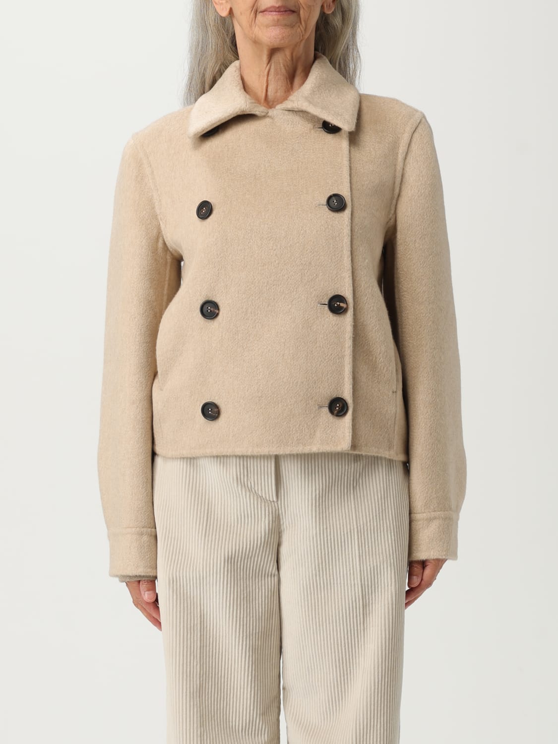 BRUNELLO CUCINELLI MANTEAU: Pardessus femme Brunello Cucinelli, Beige - Img 1