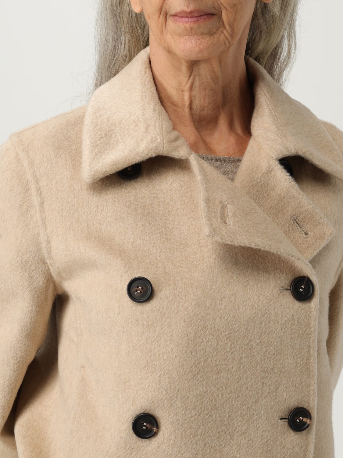 BRUNELLO CUCINELLI MANTEAU: Pardessus femme Brunello Cucinelli, Beige - Img 5