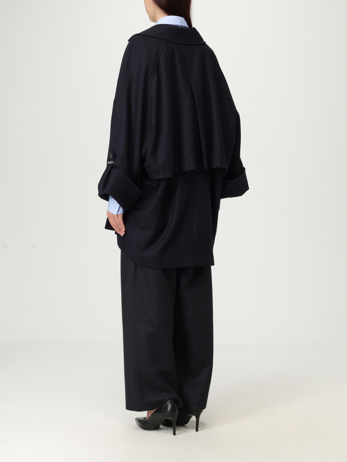 BRUNELLO CUCINELLI ABRIGO: Sobretodo mujer Brunello Cucinelli, Azul Oscuro - Img 3