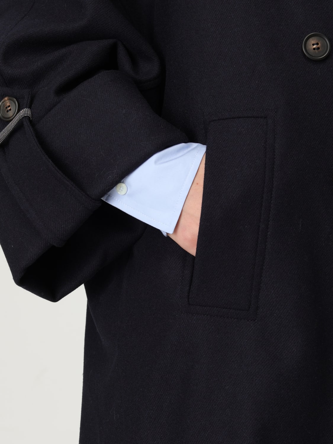 BRUNELLO CUCINELLI ABRIGO: Sobretodo mujer Brunello Cucinelli, Azul Oscuro - Img 5