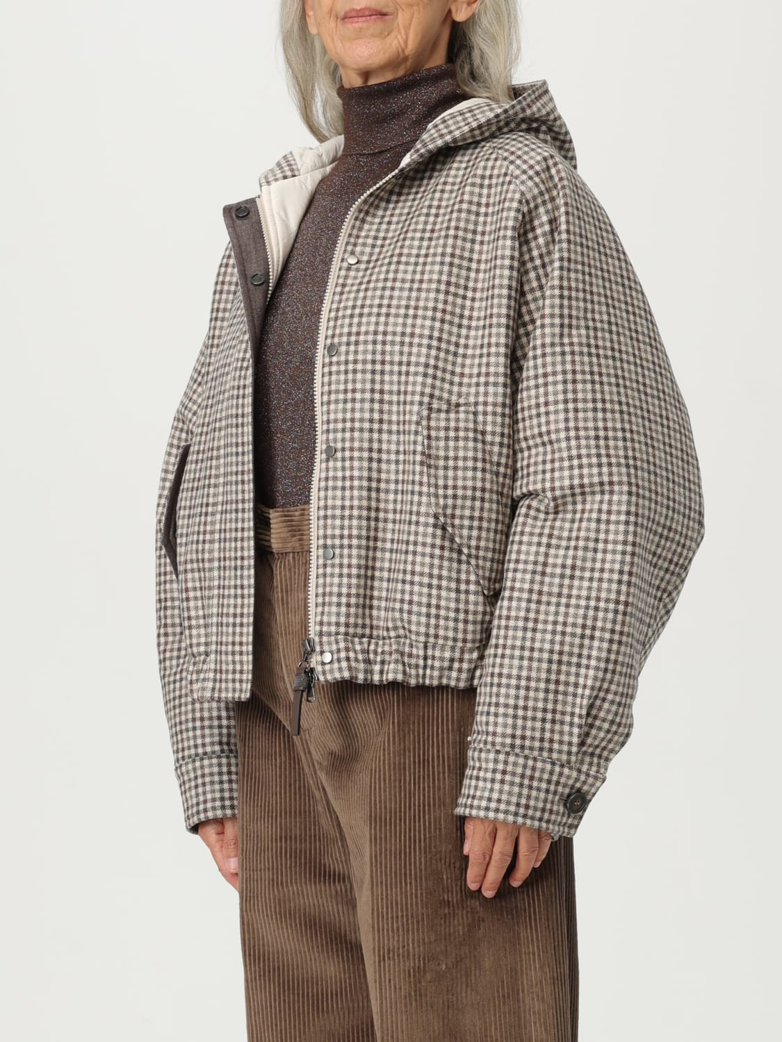 BRUNELLO CUCINELLI JACKET: Jacket woman Brunello Cucinelli, Beige - Img 4