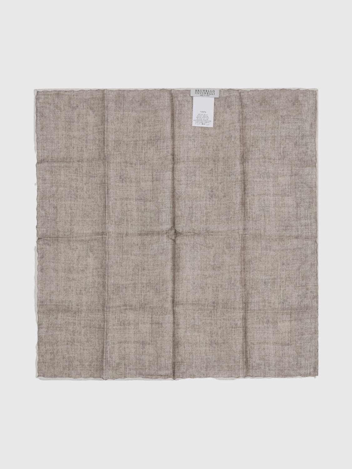 BRUNELLO CUCINELLI POCKET SQUARE: Neck scarf men Brunello Cucinelli, Butter - Img 2