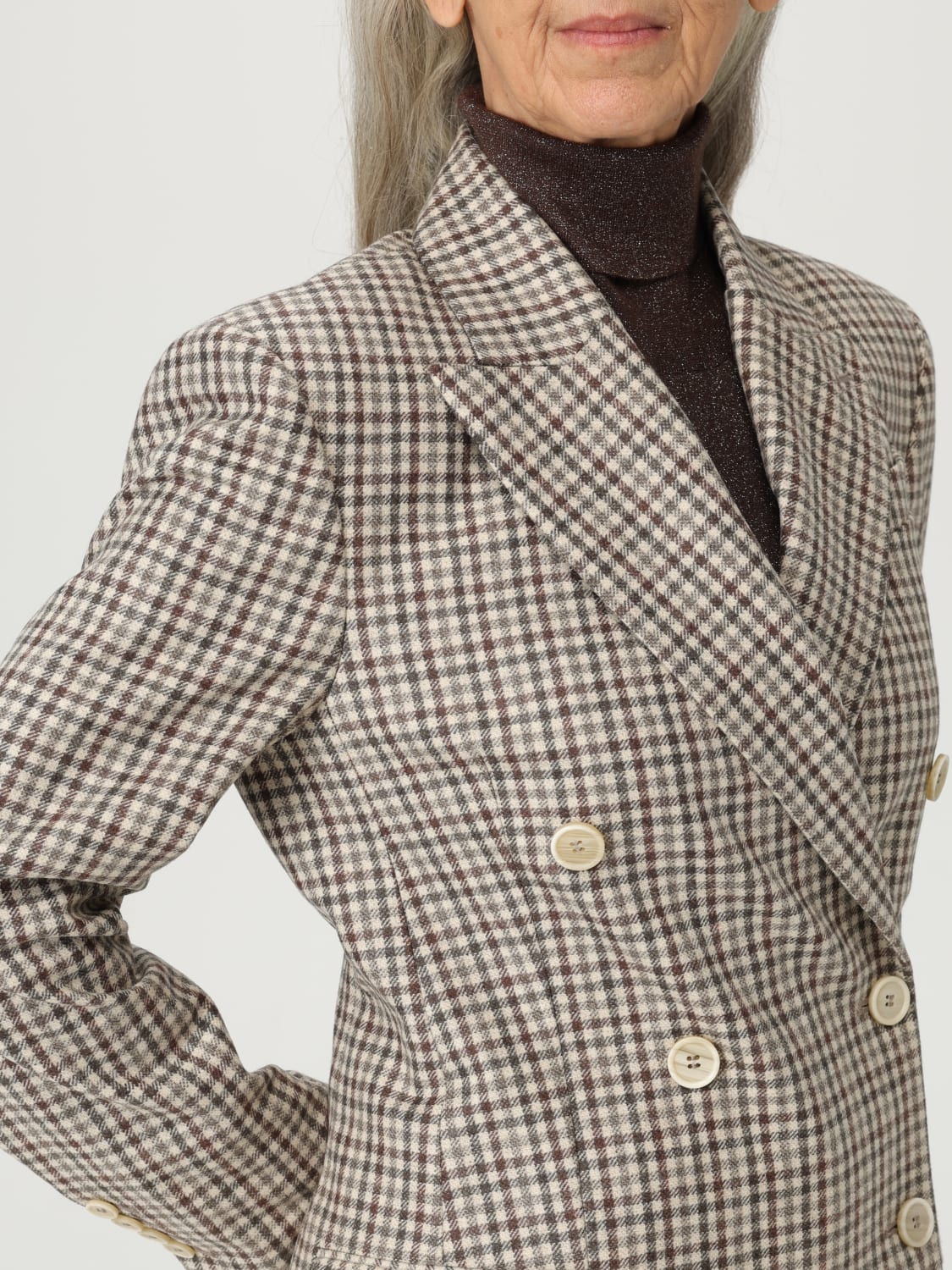 BRUNELLO CUCINELLI JACKET: Blazer woman Brunello Cucinelli, Beige - Img 5