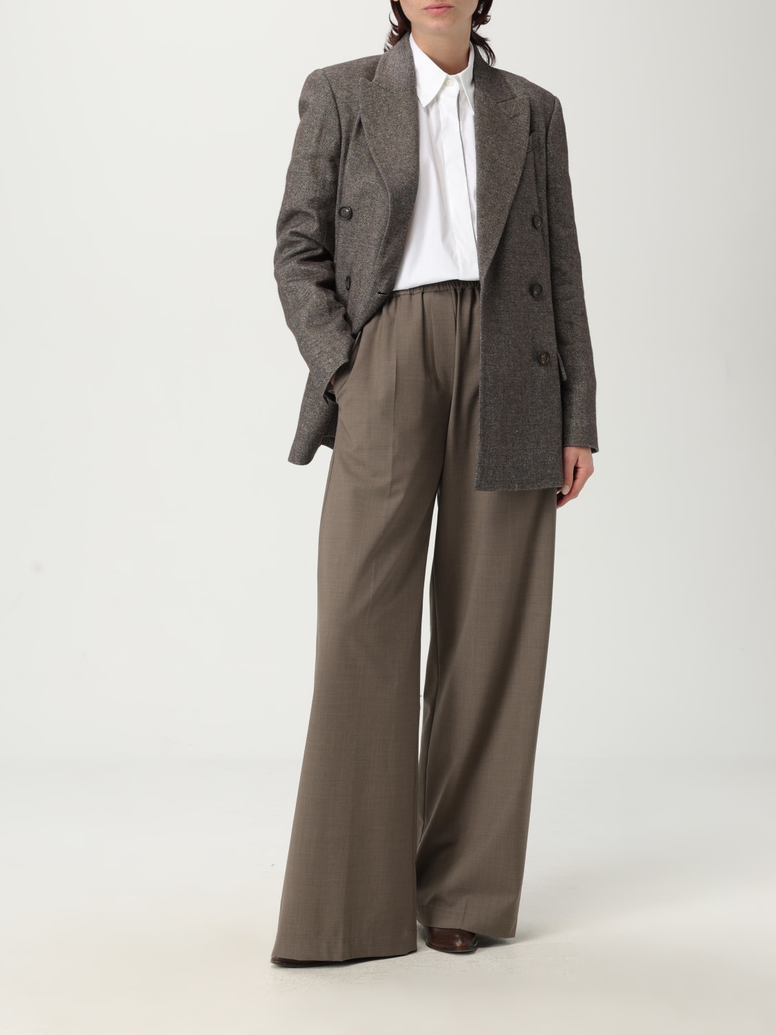 BRUNELLO CUCINELLI VESTE: Blazer femme Brunello Cucinelli, Marron - Img 2