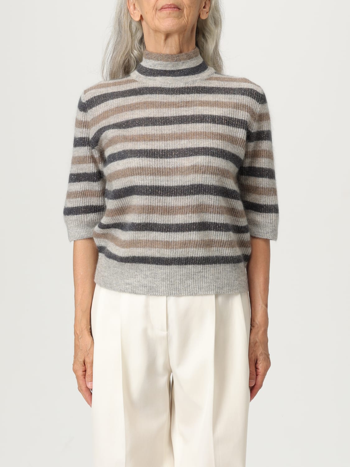 BRUNELLO CUCINELLI 毛衣: 针织开衫 女士 Brunello Cucinelli, 印花/多色 - Img 1