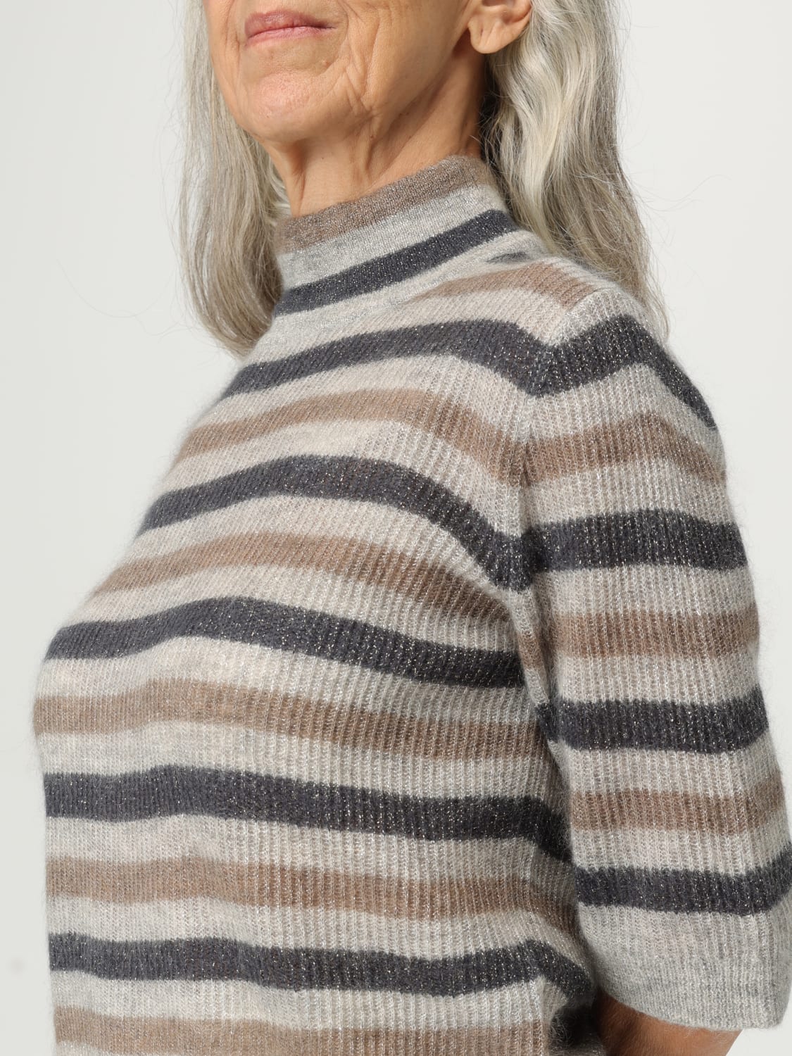 BRUNELLO CUCINELLI 毛衣: 针织开衫 女士 Brunello Cucinelli, 印花/多色 - Img 5