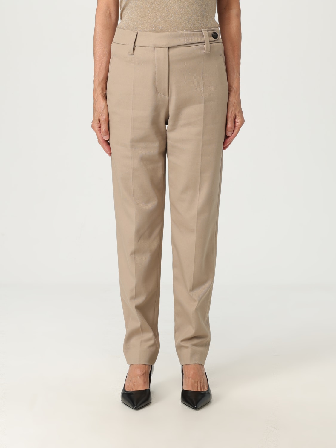 BRUNELLO CUCINELLI PANTS: Pants woman Brunello Cucinelli, Beige - Img 1