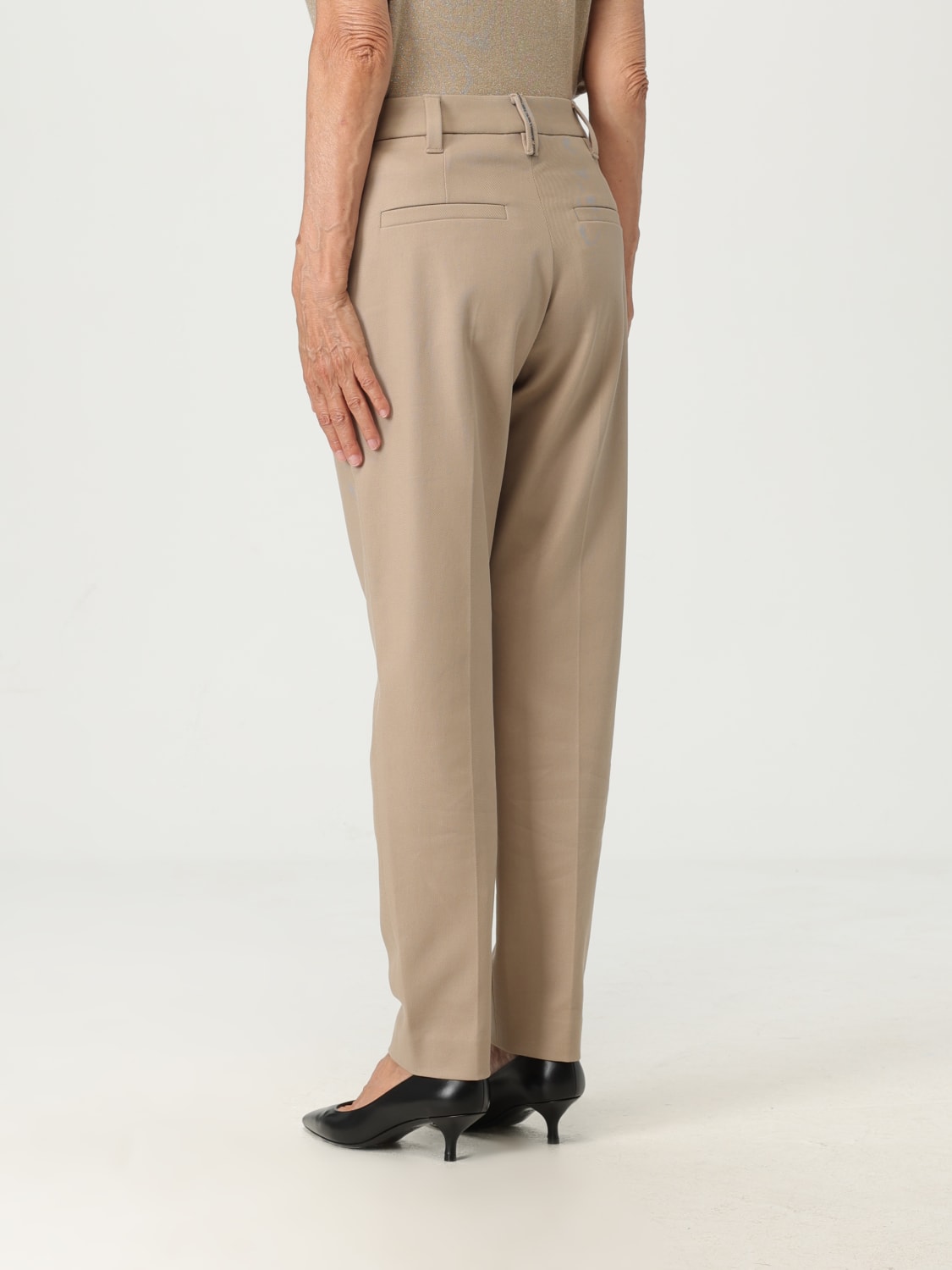 BRUNELLO CUCINELLI PANTS: Pants woman Brunello Cucinelli, Beige - Img 3
