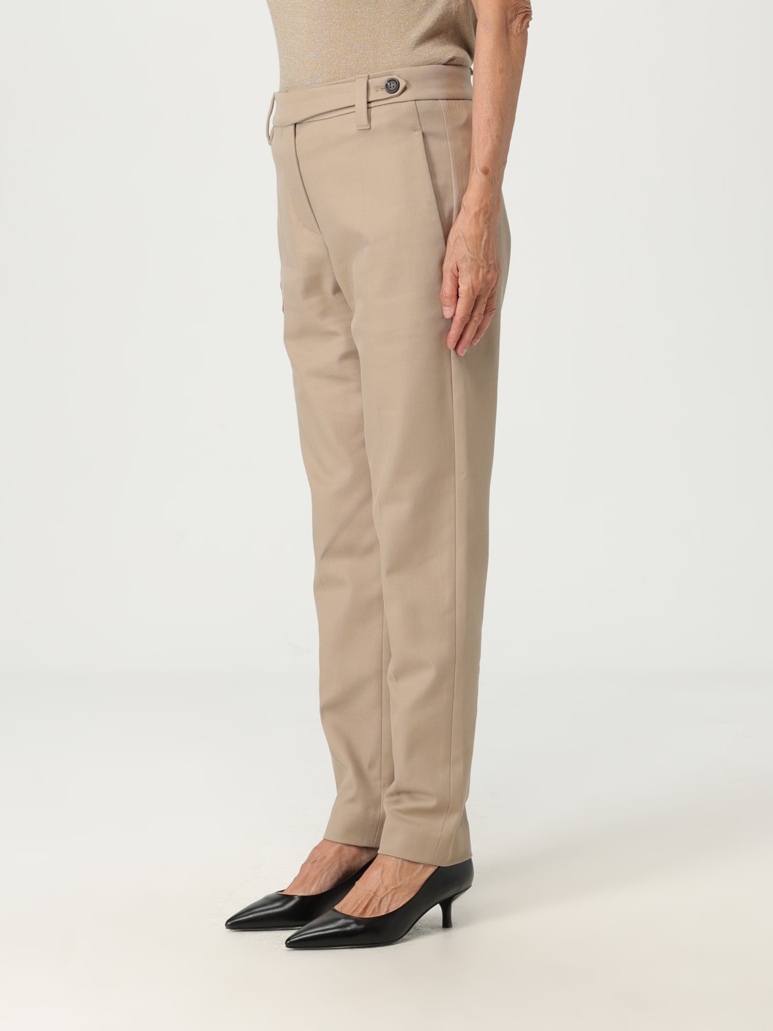 BRUNELLO CUCINELLI PANTS: Pants woman Brunello Cucinelli, Beige - Img 4